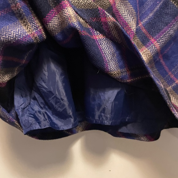 Old Navy Women’s Purple Plaid Short Wool Skirt Size 14 - Picture 5 of 5